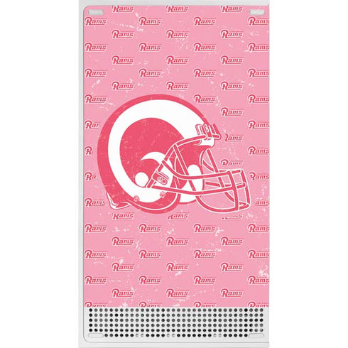 NFL Los Angeles Rams Pink Logo Blast Xbox Series S Console Skin